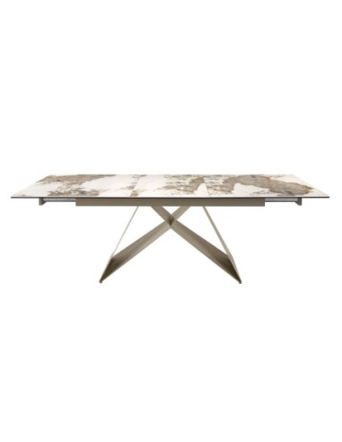 Mesa comedor extensible rectangular mármol...