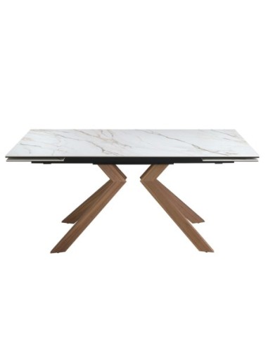 Mesa comedor extensible rectangular mármol...