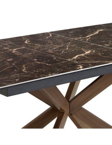 Mesa comedor extensible rectangular mármol...