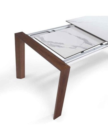 Mesa comedor extensible rectangular mármol...