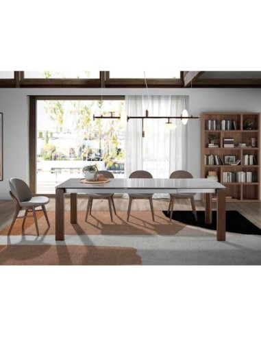 Mesa comedor extensible rectangular mármol...