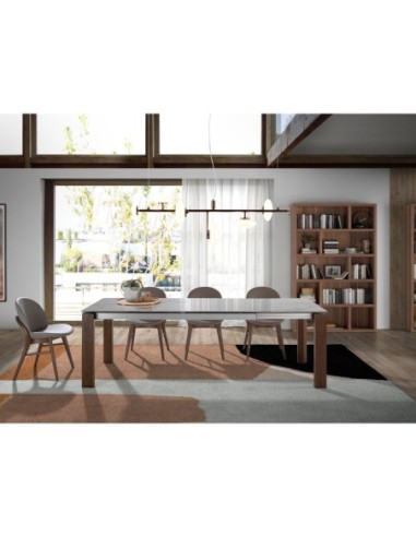 Mesa comedor extensible rectangular mármol...