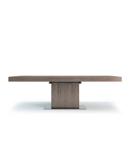 Mesa comedor extensible rectangular nogal