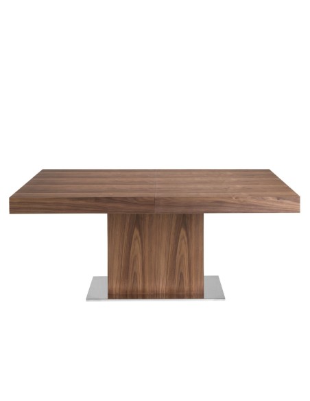 Mesa comedor extensible rectangular nogal