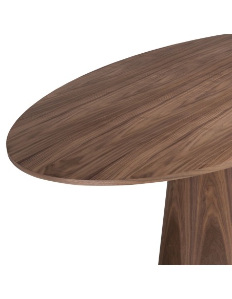 Mesa comedor ovalada nogal
