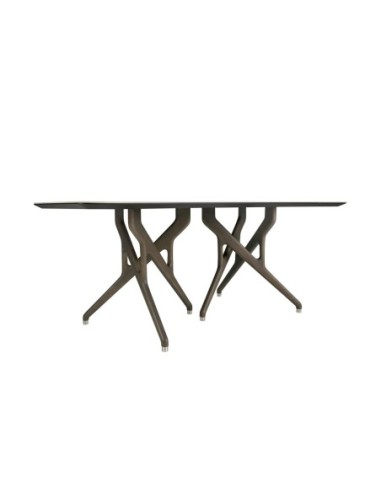 Mesa comedor rectangular mármol porcelánico y...