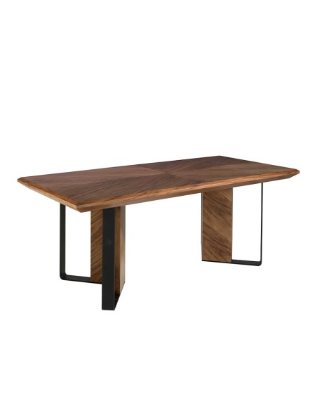 Mesa comedor rectangular nogal