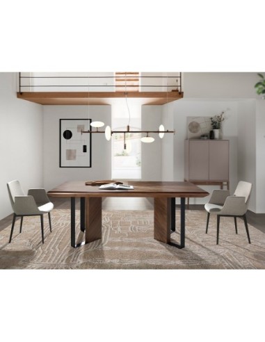 Mesa comedor rectangular nogal