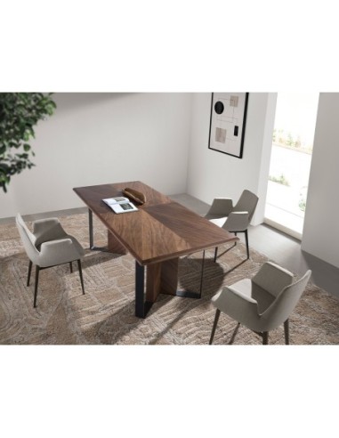 Mesa comedor rectangular nogal