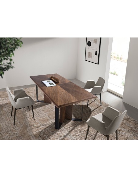 Mesa comedor rectangular nogal