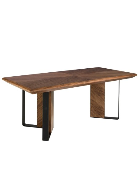 Mesa comedor rectangular nogal