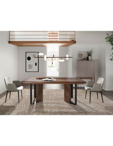 Mesa comedor rectangular nogal