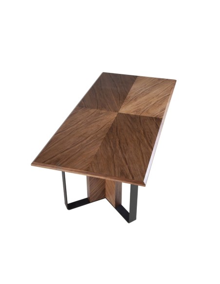 Mesa comedor rectangular nogal