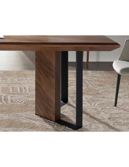 Mesa comedor rectangular nogal