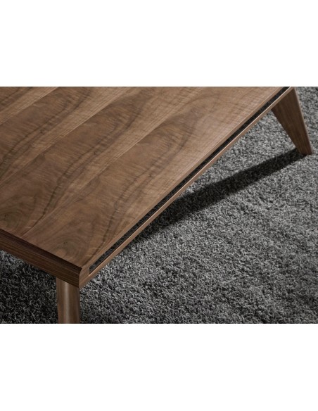 Mesa comedor rectangular nogal y nogal