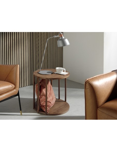 Mesa rincón redonda nogal