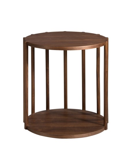 Mesa rincón redonda nogal