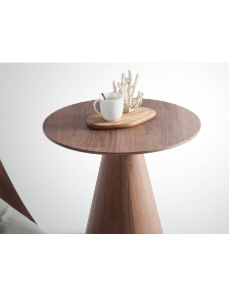 Mesa rincón redonda nogal