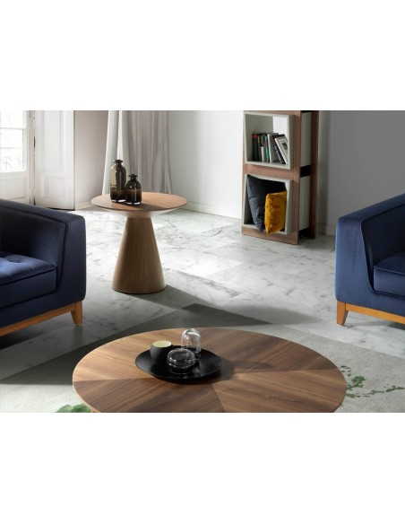 Mesa rincón redonda nogal