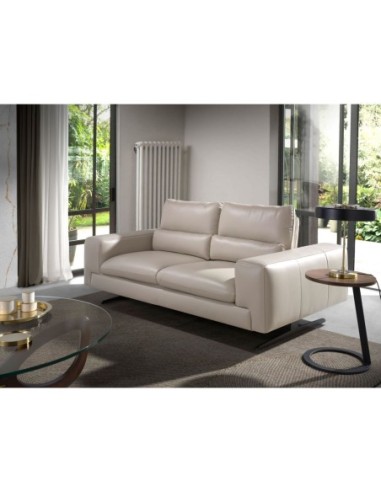 Mesa rincón redonda nogal y acero negro