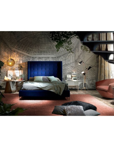 Mesita de noche madera beige y nogal