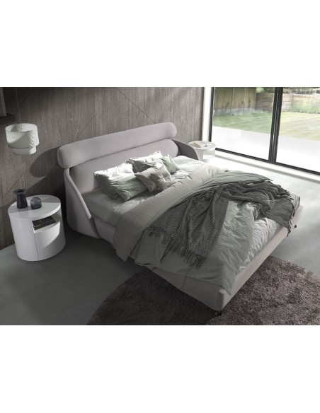 Mesita de noche madera blanca