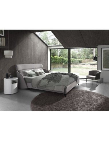 Mesita de noche madera blanca