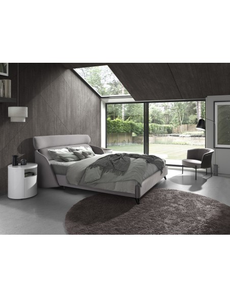 Mesita de noche madera blanca