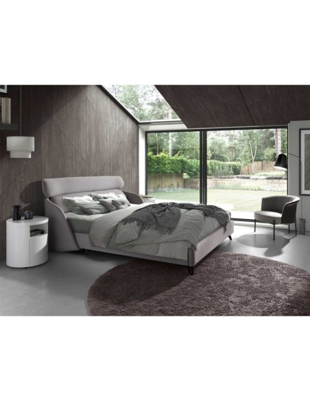 Mesita de noche madera blanca