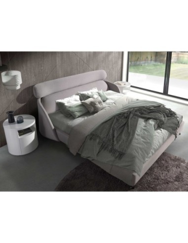 Mesita de noche madera blanca