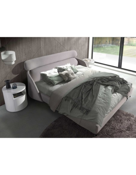 Mesita de noche madera blanca