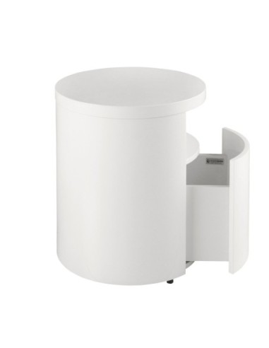 Mesita de noche madera blanca