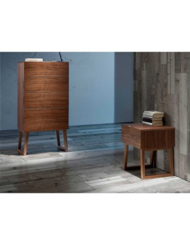 Mesita de noche nogal