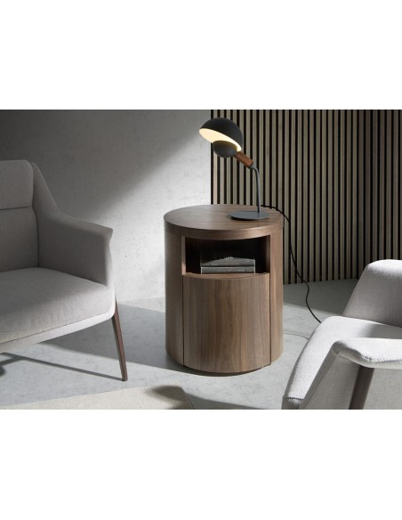 Mesita de noche nogal