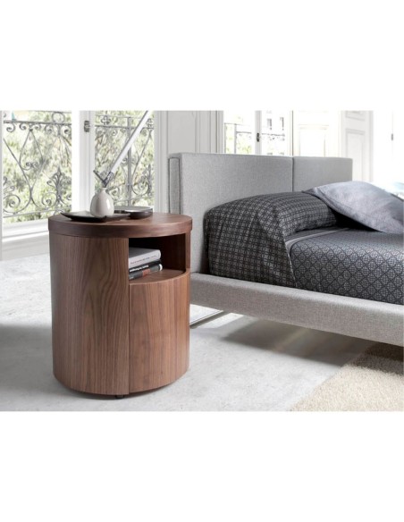 Mesita de noche nogal