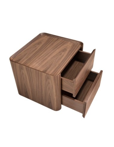 Mesita de noche nogal con iluminación