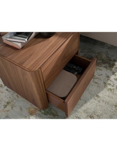 Mesita de noche nogal con iluminación
