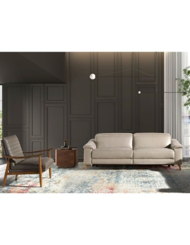 Mesita de noche nogal con iluminación