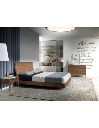 Mesita de noche nogal con tapa de cristal...