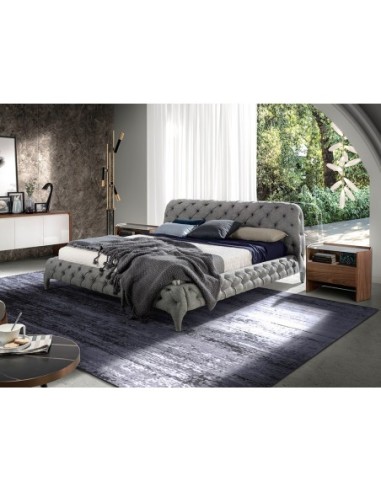 Mesita de noche nogal con tapa de cristal templado