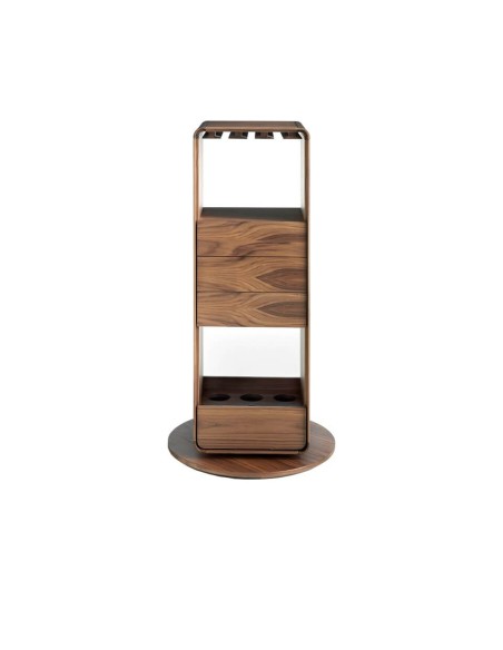 Mueble bar giratorio nogal