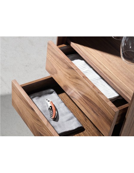 Mueble bar giratorio nogal