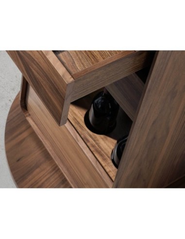Mueble bar giratorio nogal