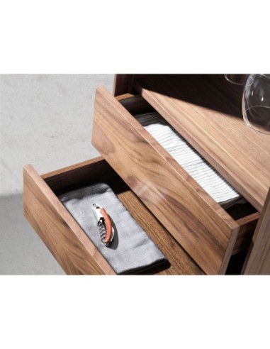 Mueble bar giratorio nogal