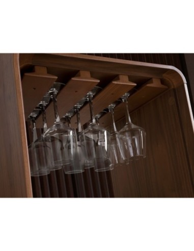 Mueble bar giratorio nogal