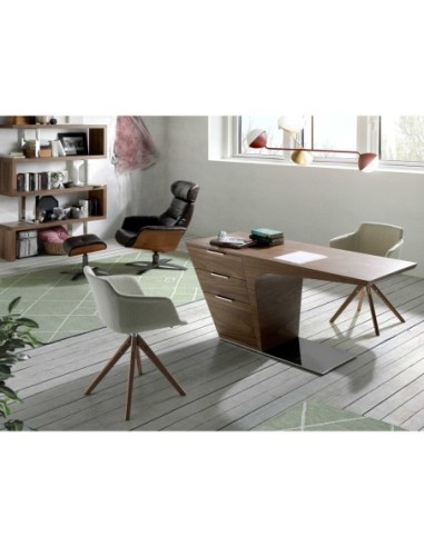 Ottoman piel marrón chocolate