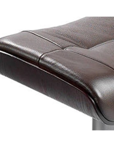 Ottoman piel marrón chocolate