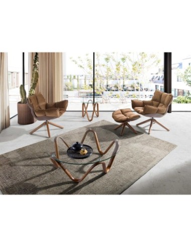 Ottoman terciopelo marrón