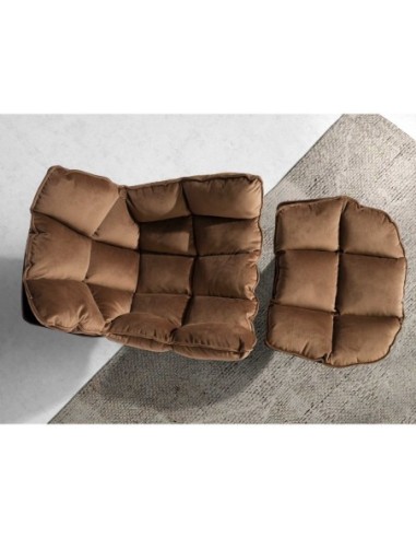 Ottoman terciopelo marrón