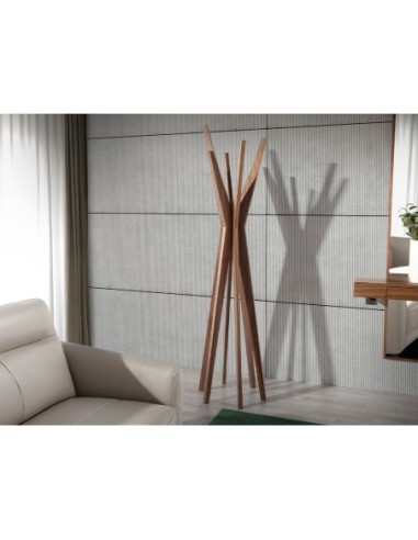 Perchero madera nogal